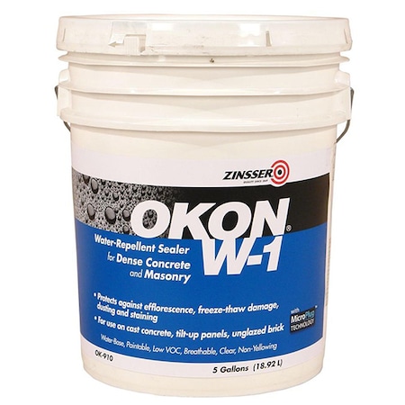 5 Gal Clear Okon, W-1 Water-Repellent Sealer Non-Porous Surface -  ZINSSER, OK910